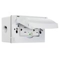 Hubbell Electrical Box Kit, Outlet Box, 1 Gang, Aluminum 5874-6S